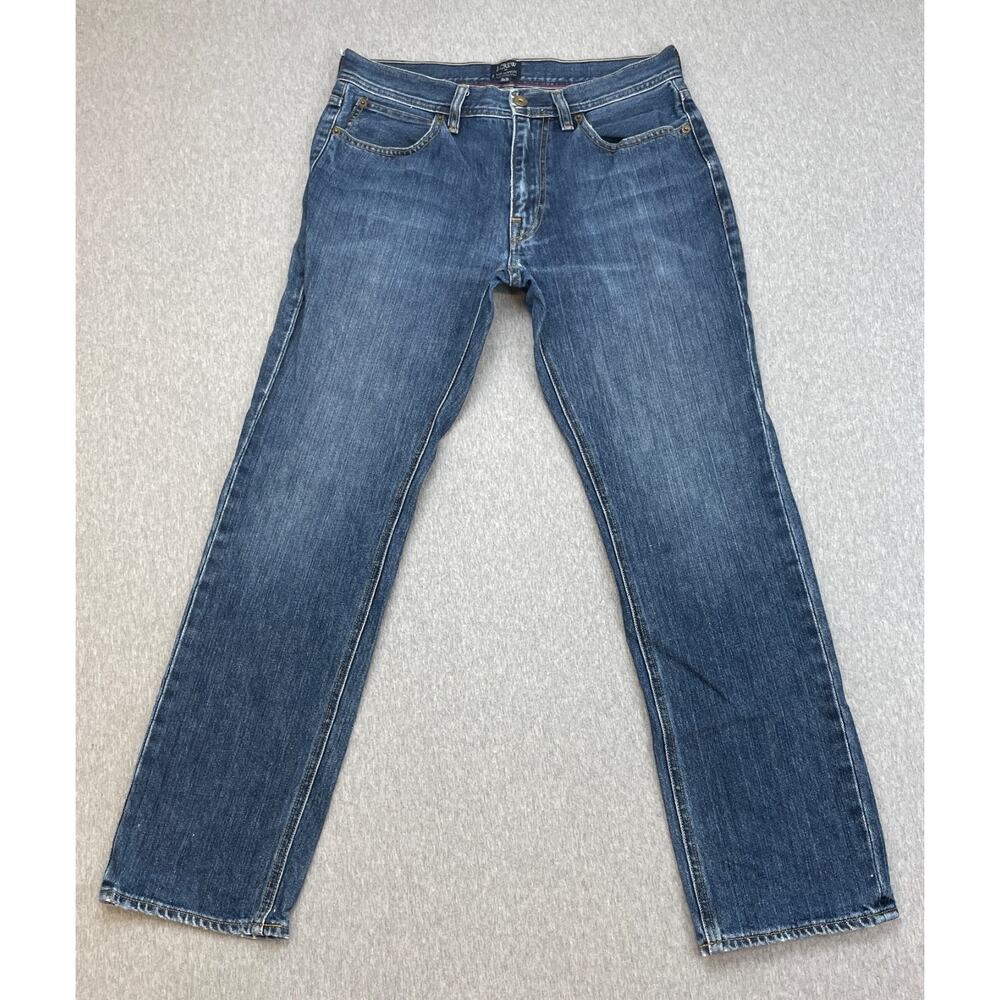 J Crew Jeans Mens 30 x 30 Blue‎ 100% Cotton The Sutton Straight
